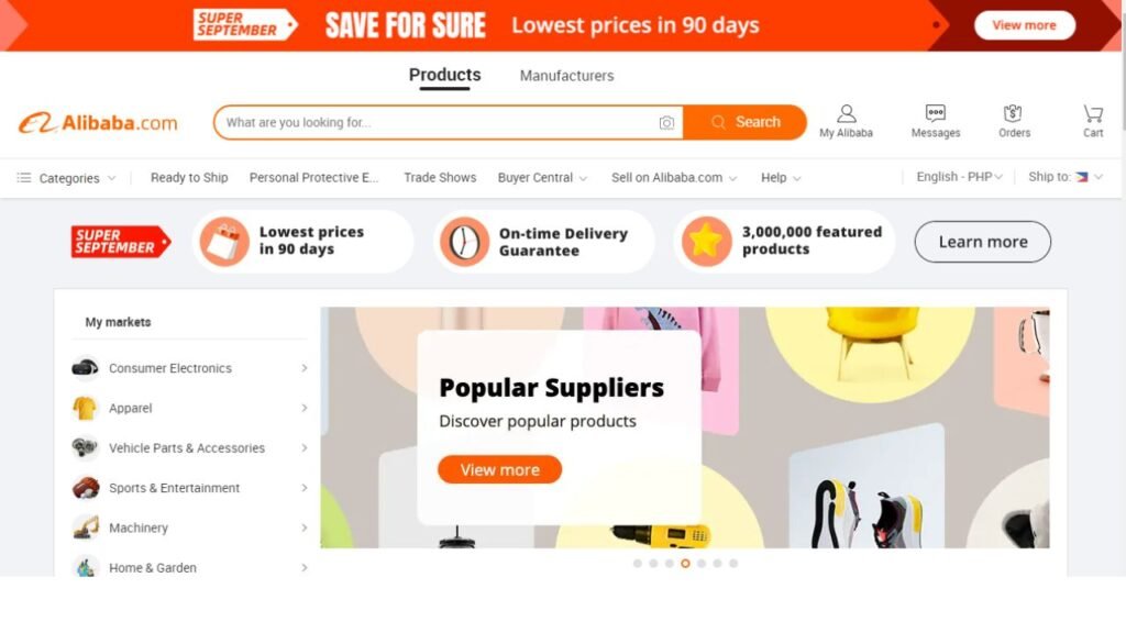 اختر المنتجات على Alibaba - DY Global Logistics Chins