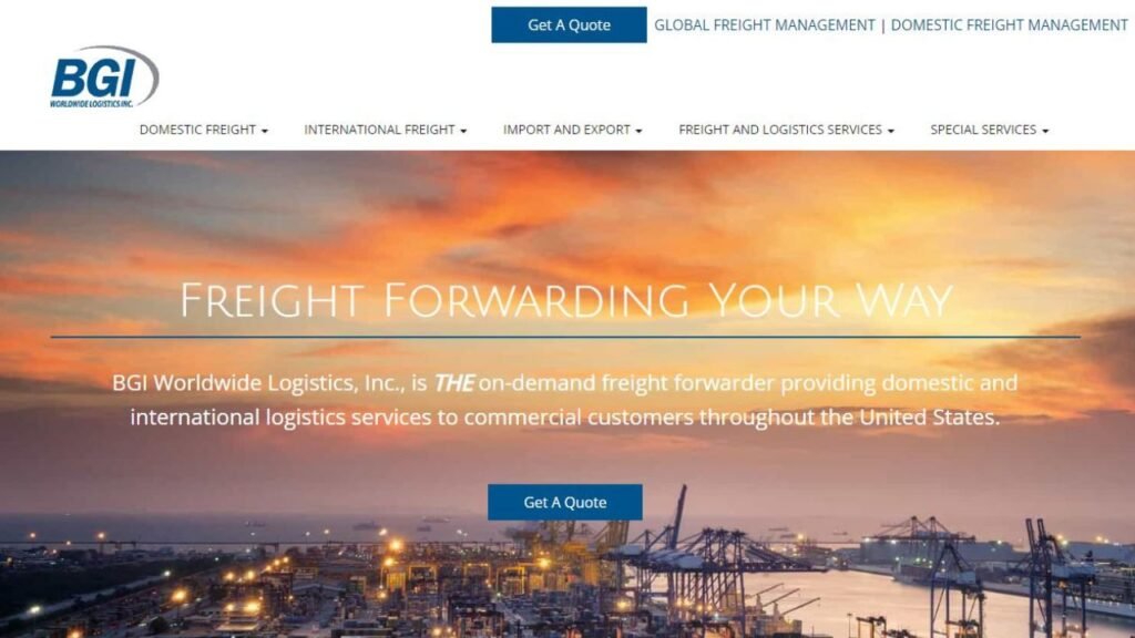 international and domestic freight forwrader from us