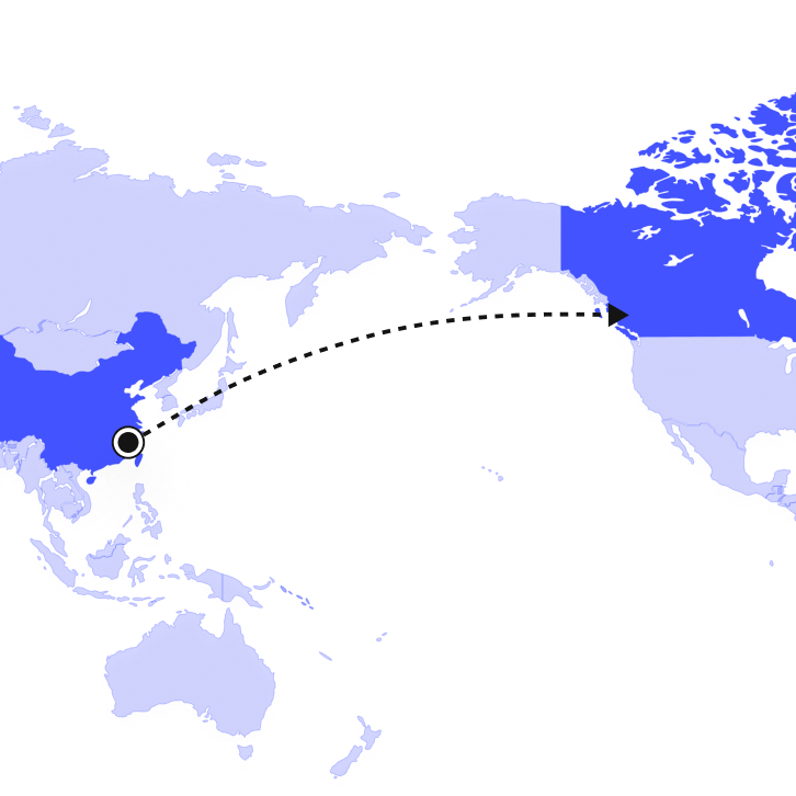从中国运送到加拿大 从中国运送到加拿大